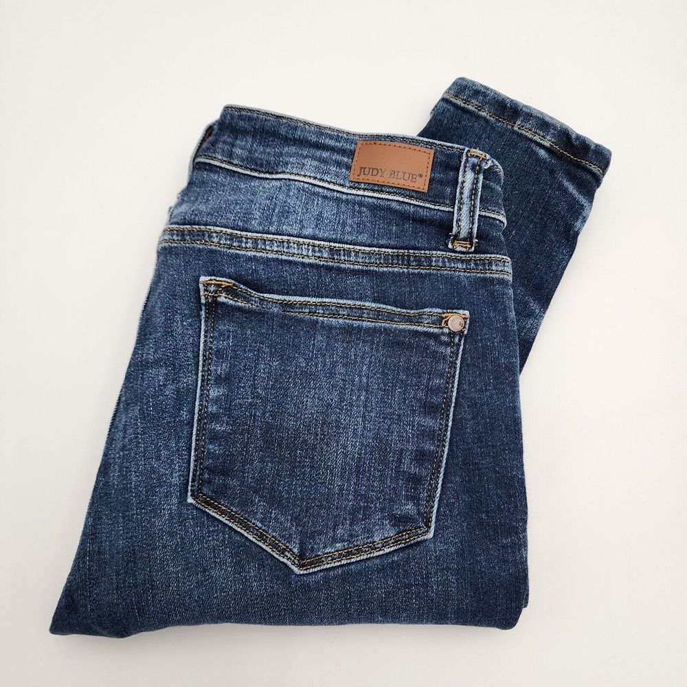 Judy Blue Jeans Women's 7/28 High Rise Skinny Fit Stretch Blue Denim Pants